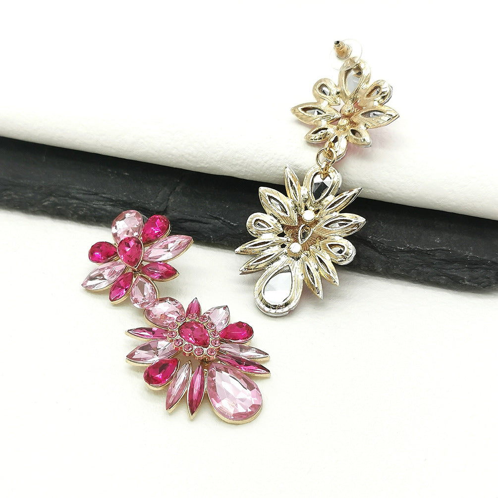 Wholesale Crystal Diamond Flower Earrings Earrings